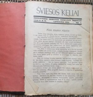 "Šviesos keliai", 1930, NR.1-2, 1931, Nr.1-12