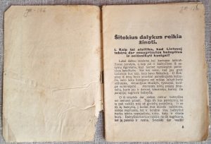 Šitokius dalykus reikia žinoti