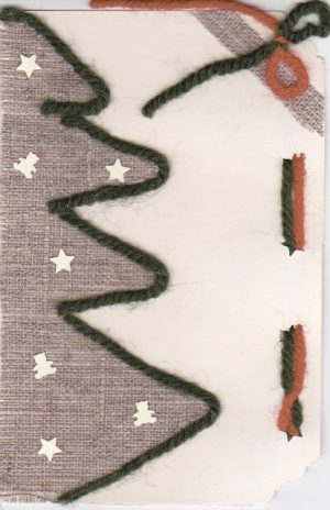 Atvirukas iš lino ir siūlų likučių