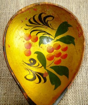 Medinis dekoruotas šaukštas