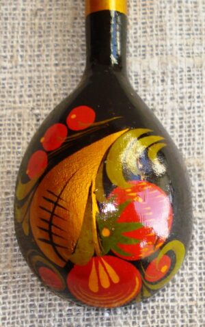 Medinis dekoruotas šaukštelis