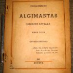 Vincas Pietaris. Algimantas. I dalis