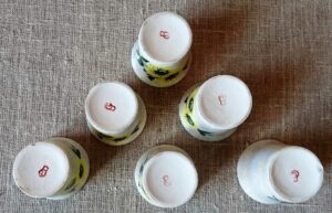 Stikliukai (6 vnt., keramika)