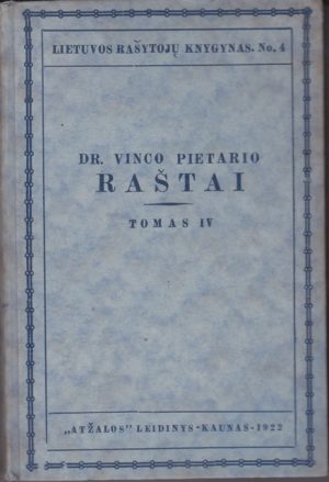 Dr. Vinco Pietario raštai. IV tomas