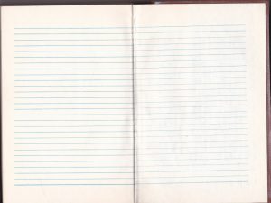 Užrašų knygelė "Darbo užrašams", 1989 m.