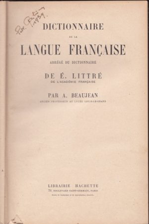 Dictionnaire de la Langue Francaise