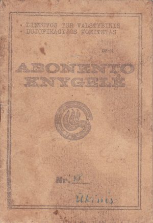 Dujų abonento knygelė