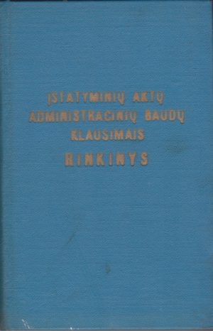 Įstatyminių aktų administracinių baudų klausimais rinkinys