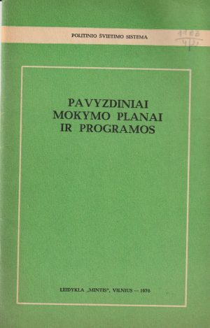 Pavyzdiniai mokymo planai ir programos