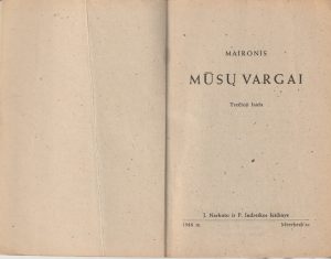 Maironis Jonas Mačiulis. Mūsų vargai