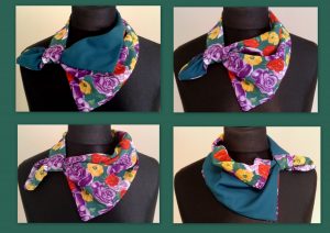 Prancūziška kaklaskarė "Rytas rožyne"