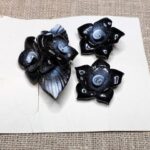 Auskarų (klipsų) ir sagės rinkinys