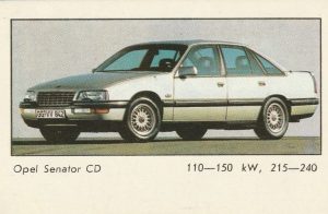 Kalendoriukas "Opel Senator", 1992
