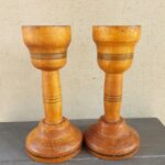 Medinės žvakidės (2 vnt.)