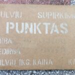 Užrašas "Bulvių supirkimo punktas"