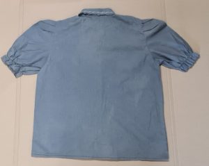 Moteriški siuvinėti marškinukai pūstomis rankovėmis - Image 3