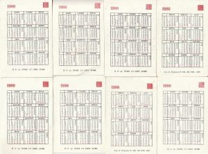 Kalendoriukų rinkinys "Valstybinis draudimas", 1980, 8 vnt. - Image 2