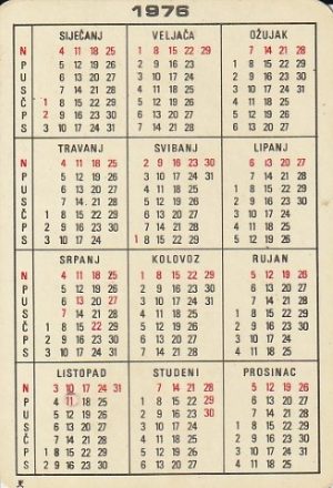 Kalendoriukas 1976 - Image 2
