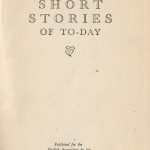 English short stories of to-day