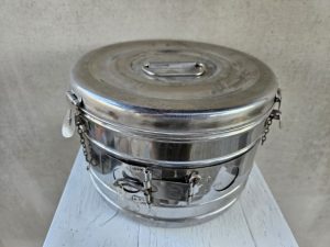 Medicininis biksas, sterilizatorius, nerūdijančio plieno.