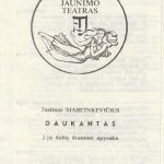 Spektaklio "Daukantas" programa