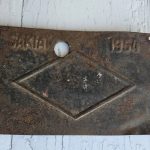 Dviračio numeris "Šakiai.1954"