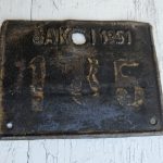 Dviračio numeris „Šakiai.1951”