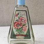 Kvepalų buteliukas su etikete (odekolonas "Aguonos")