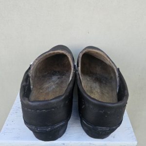 Senoviniai odiniai batai mediniais padais - Image 3