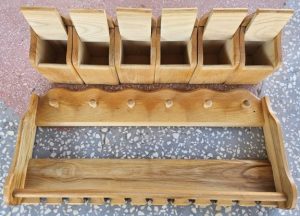 Medinė rankšluostinė su indeliais prieskoniams - Image 4