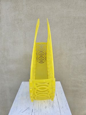 Geltona plastikinė rankinė - Image 2